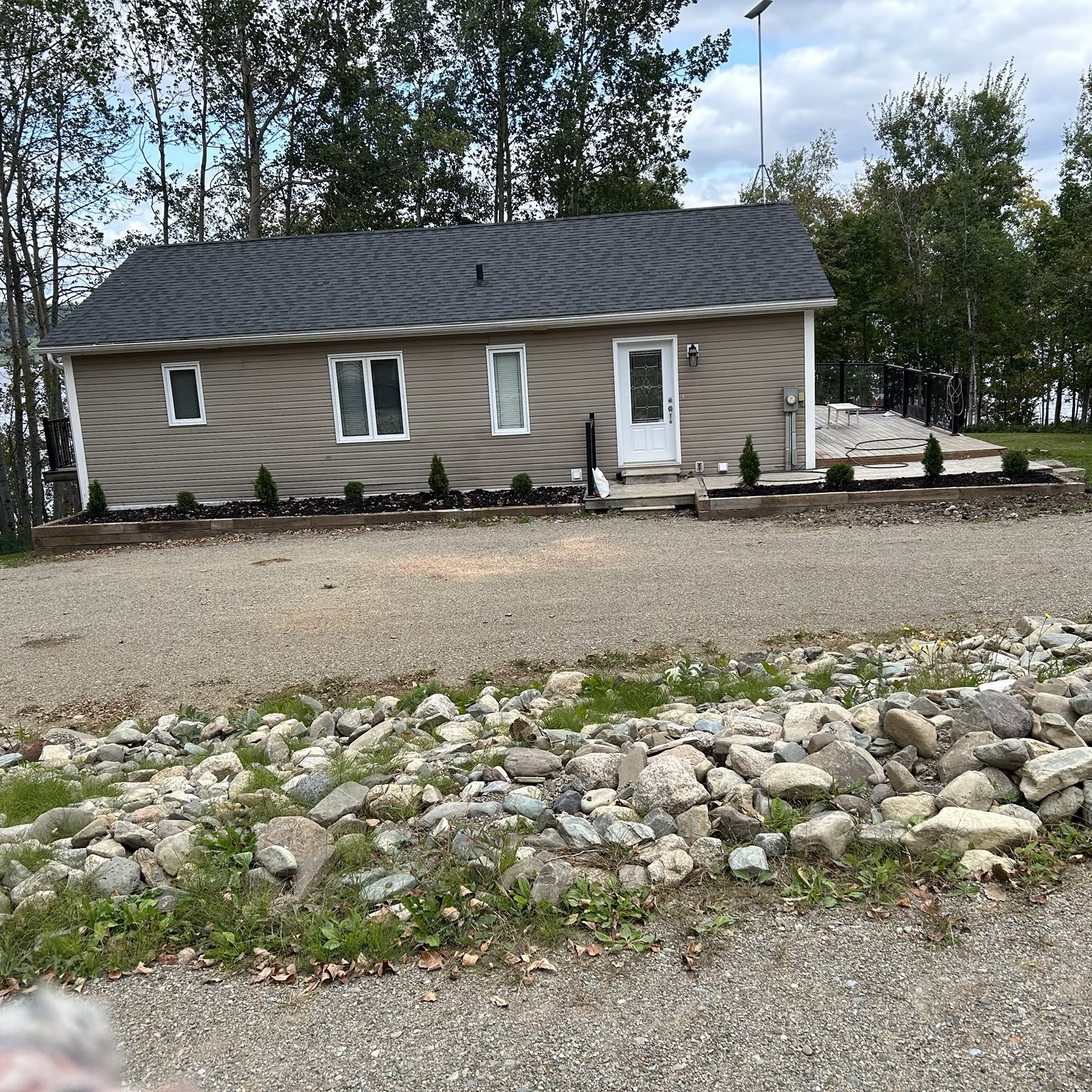 Finished property grading and landscaping
